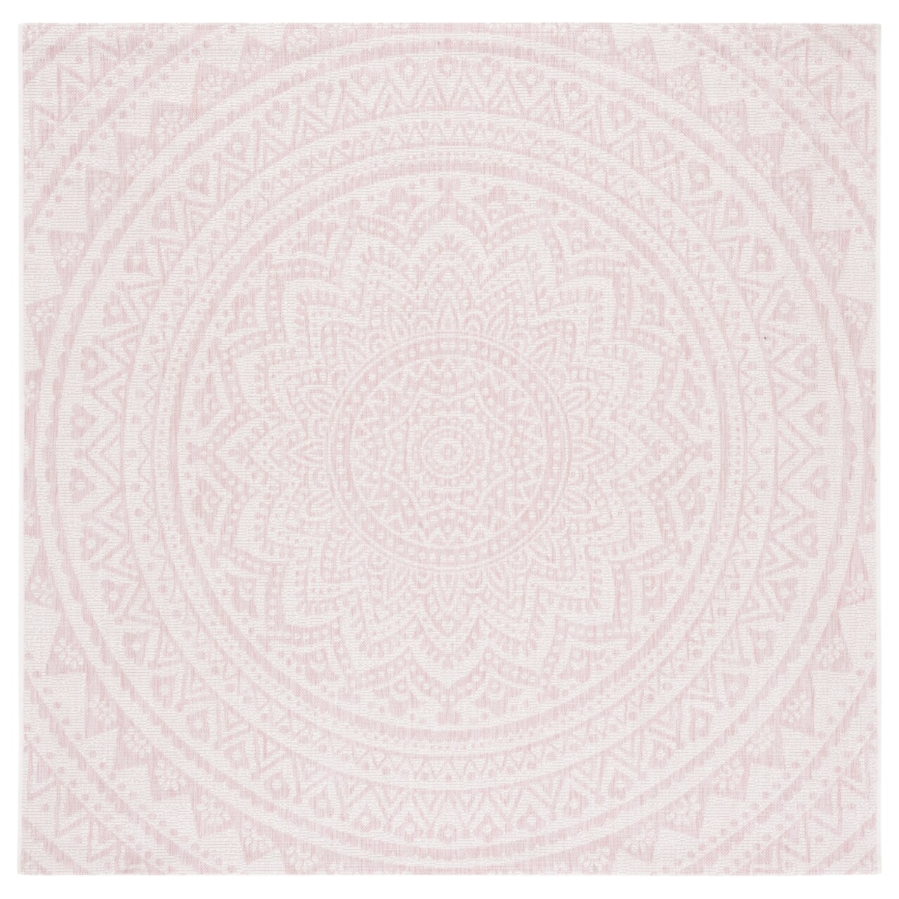 Safavieh Outdoor CY8734-56212 Courtyard Ivory / Soft Pink Rug